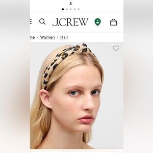 J Crew knot headband in leopard